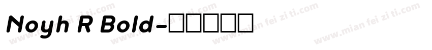 Noyh R Bold字体转换